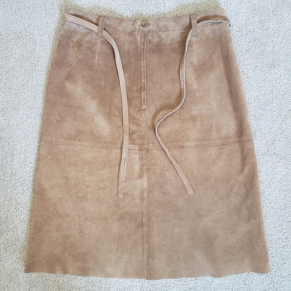 Two Piece Matching Leather Jacket & Skirt Set - Picture 7 of 11